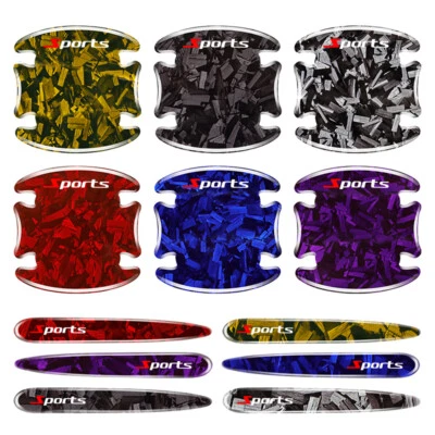 8Pcs Auto Car Door Handle Bowl Scratch Protector Film Sports Sticker Accessories Foto 1 de 4
