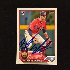 BRADEN SHEWMAKE Signed Autograph 2023 Topps Update Series Card RC Braves #US206 - Picture 1 of 1