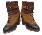 River Island Women Brown Ankle Boots SIZE 4 - Super Fast Delivery