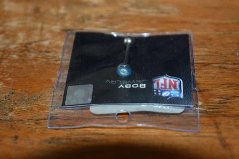 MIAMI DOLPHINS Tongue Ring Siskiyou Silver Body Jewelry NEW Cover