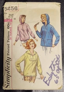 Chaqueta con Capucha Parka Pequeña 10 12 Patrón de Costura Vintage 1963 Simplicity 5256 - Imagen 1 de 2