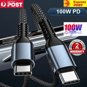 100W PD 5A type C to Type C Charger PD Fast Charge For Samsung Huawei iphone 15 - Photo 1 sur 23