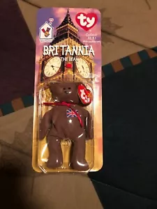 1999 Ty Britannia The Bear Collectible With Errors Rare Retired 1993 1997 - Picture 1 of 7