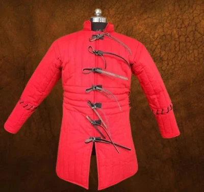 Aketón Medieval Femenino - Blanco Medieval Gambesón Mujer Ropa Foto 1 de 4