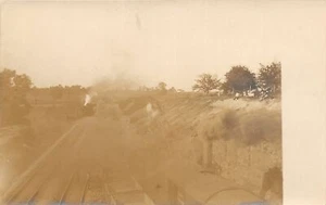 F42/ Occupational RPPC Postcard c1910 Railroad Tracks Train 16 - Picture 1 of 4
