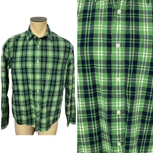 Camisa Aeropostale Para Hombres Grande Abotonada Verde A Cuadros Trabajo Oficina Preppy Cabina - Imagen 1 de 13