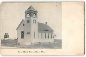 Baptist Church, Parker's Prairie, Minnesota Otter Tail County 1910er Postkarte - Bild 1 von 2