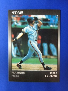 1990 Star Co WILL CLARK Limited Edition PLATINUM Promo Card  200 printed L125727