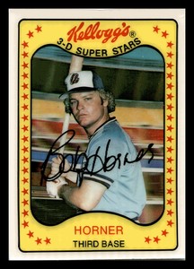 1981 Kellogg's 3-D Superstars Bob Horner Atlanta Braves #61 Centered Mint