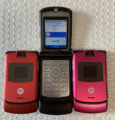 Motorola RAZR V3 Flip Bluetooth MP4 video Unlocked GSM Mobile Phone (8 Colors) - Image 1 of 4