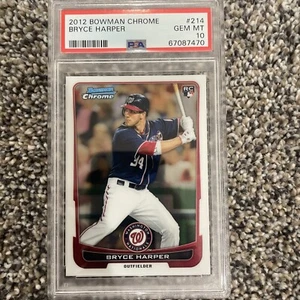 2012 Bowman Chrome Baseball Bryce Harper ROOKIE #214 PSA 10 PHILLIES GEM MINT RC - Picture 1 of 1