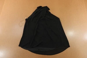 Beacon Apparel Womens Medium Petite Black Stacy Halter Neck Blouse NWT - Picture 1 of 9