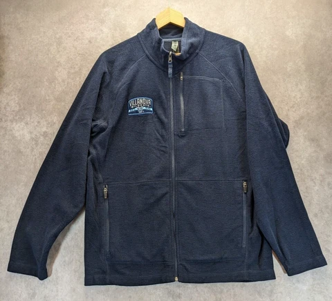 Villanova Wildcats Ouray Sportwear Blue Full Zip Mock Neck Fleece Jacket Large Cover