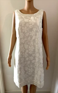 Lilly Pulitzer Kleid 10 Sophie Cameo weiß metallic Jacquard gefüttert Perlen Kristall - Bild 1 von 9