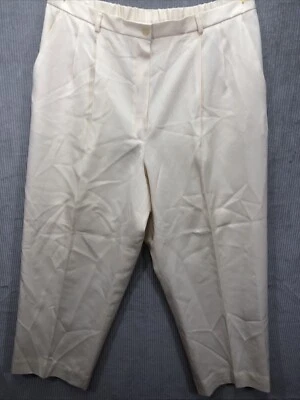 Calça social feminina Pendleton plus size 18W creme 100% lã forrada carreira - Imagem 1 de 4