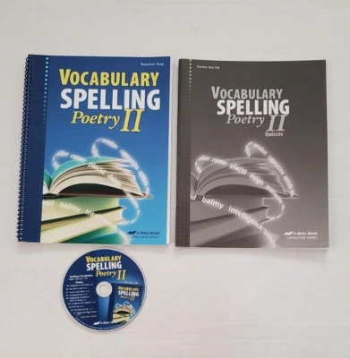 Abeka Grade 8 Vocabulary Spelling Poetry II Teacher Book Key & Quiz Key 5th Edit - Image 1 of 4