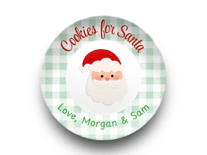 Personalized Santa Plate, Unbreakable Cookies for Santa Plate Set, Christmas Eve - Picture 1 of 12