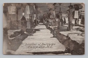 Postkarte Innenraum der Armeekaserne Camp Dix New Jersey um 1917 - Bild 1 von 2