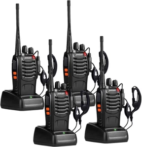 4 Pack Set Long Range Walkie Talkie 50 Mile Two Way Radio Charge Waterproof - Zdjęcie 1 z 7
