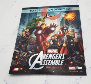 Marvel Animation Avengers Assemble 2013 Disney XD Promo Card Iron Man Hulk - Picture 1 of 6