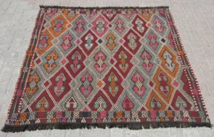 Handmade Square Area kilim rugs - Large Vintage kilim rug - Picture 1 of 8