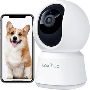 Hundekamera Mit App Laxihub Überwachungskamera WLAN Innen 2,4 Ghz Haustier Kamer - Bild 1 von 6