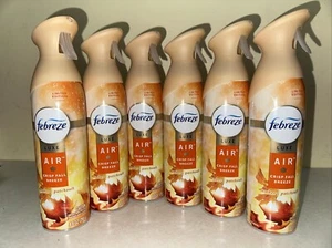 LOT of 6-Febreze Luxe CRISP FALL BREEZE Air Room Freshener Spray Amber - Picture 1 of 6