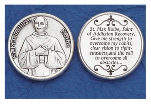 Maximilian Kolbe + Prayer - 0049 - Pocket Coin - Picture 1 of 4