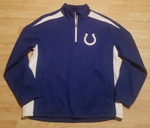 NWOT NFL Indianapolis Colts 1/4 Zip Pullover Size XL 100% Polyester Heavy Duty - Picture 1 of 13