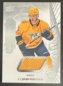2022-23 UD Premier Hockey JUUSO PARSSINEN Rookies Jersey (Nashville Predators) - Picture 1 of 3
