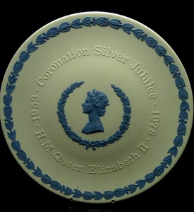 NUEVO 8" Royal Silver Jubilee 1978 placa wedgwood blanca placa wedgwood - Imagen 1 de 7