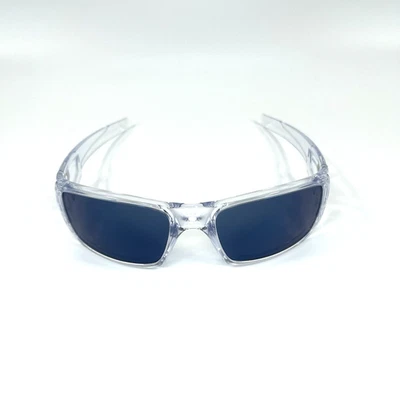 Gafas de sol Oakley cigüeñal pulidas marco transparente hielo iridio lentes caja y bolsa Foto 1 de 4