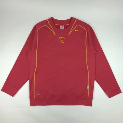 Nike USC Trojans Sweatshirt Mens Medium Red Pullover FIT Therma - Image 1 of 4