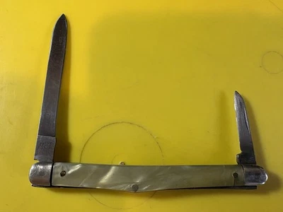 Cuchillo Plegable Vintage Schrade Walden Snoboy Melón 2 HOJAS SS102 Acero Inoxidable L-NY Foto 1 de 4