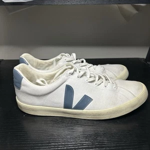 Veja Esplar SE Canvas Sneakers Shoes White / Blue Indigo Mens Size 12 - Picture 1 of 14