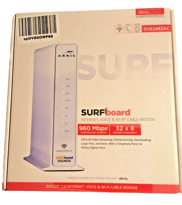 ARRIS SURFboard SVG2482AC DOCSIS 3.0  Internet Voice & WI-FI Cable Modem - Image 1 of 4