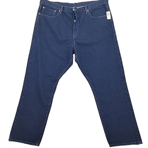 Gap NWT Mens Button Fly Jeans Size 42x30 Dark Blue Denim Original Straight Leg - Picture 1 of 12