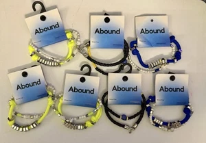 Lot of 14 Abound Bracelets (7 Sets) Nordstrom Nickel Free Men’s Beaded Braided - Picture 1 of 7