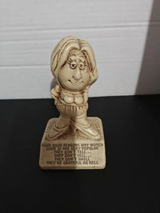 Vintage Paula Sculpture 1976 "Four Good Reasons Women Over 30 Are Very Popular" - Picture 1 of 7