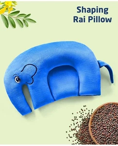 Head Shaping Rai Pillow Elephant Shape - Blue - Picture 1 of 3