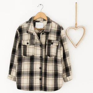 Lucky Brand Mujer Buffalo Cuadros Peso Medio Chaqueta Camisa Chaqueta MEDIANA Beige - Imagen 1 de 12