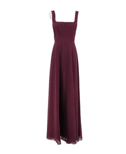 Formal Evening Gown DB Studio Wine Long Dress Women 2 Chiffon Lace-Up Back NWT - Picture 1 of 14