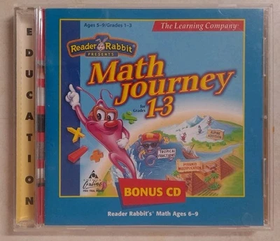 Reader Rabbit Math Journey for Grades 1-3 Ages 5-9 PC Computer Education 1997 - Image 1 of 3