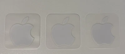 正品苹果白色徽标贴纸贴花 iPhone iPad 3 件 — 第 1/4 张图片