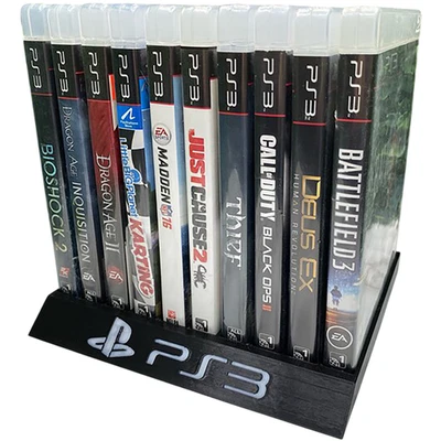 Sony PlayStation 3 PS3 Game Case Holder Display Stand Storage Rack Logo Dock Foto 1 de 4