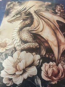 Stamped Dragon Cross Stitch (missing Thread) - Picture 1 of 3