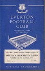 Everton v Manchester Utd 17 Aug 1963 Charity Shield Programme @ Goodison Park