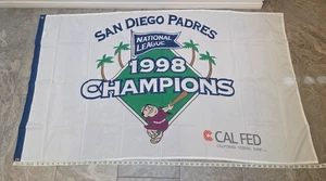 Vintage New Unused 1998 San Diego Padres Championship Promo Flag Banner Friar - Picture 1 of 5