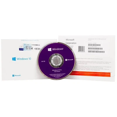 Microsoft Windows 10 Pro DVD Englisch 64bit inkl.  Aktivierungsschlüssel OEM - Bild 1 von 4