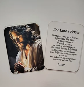 THE LORD'S PRAYER - Laminated  – Set of 25 Holy Prayer Cards - Picture 1 of 1